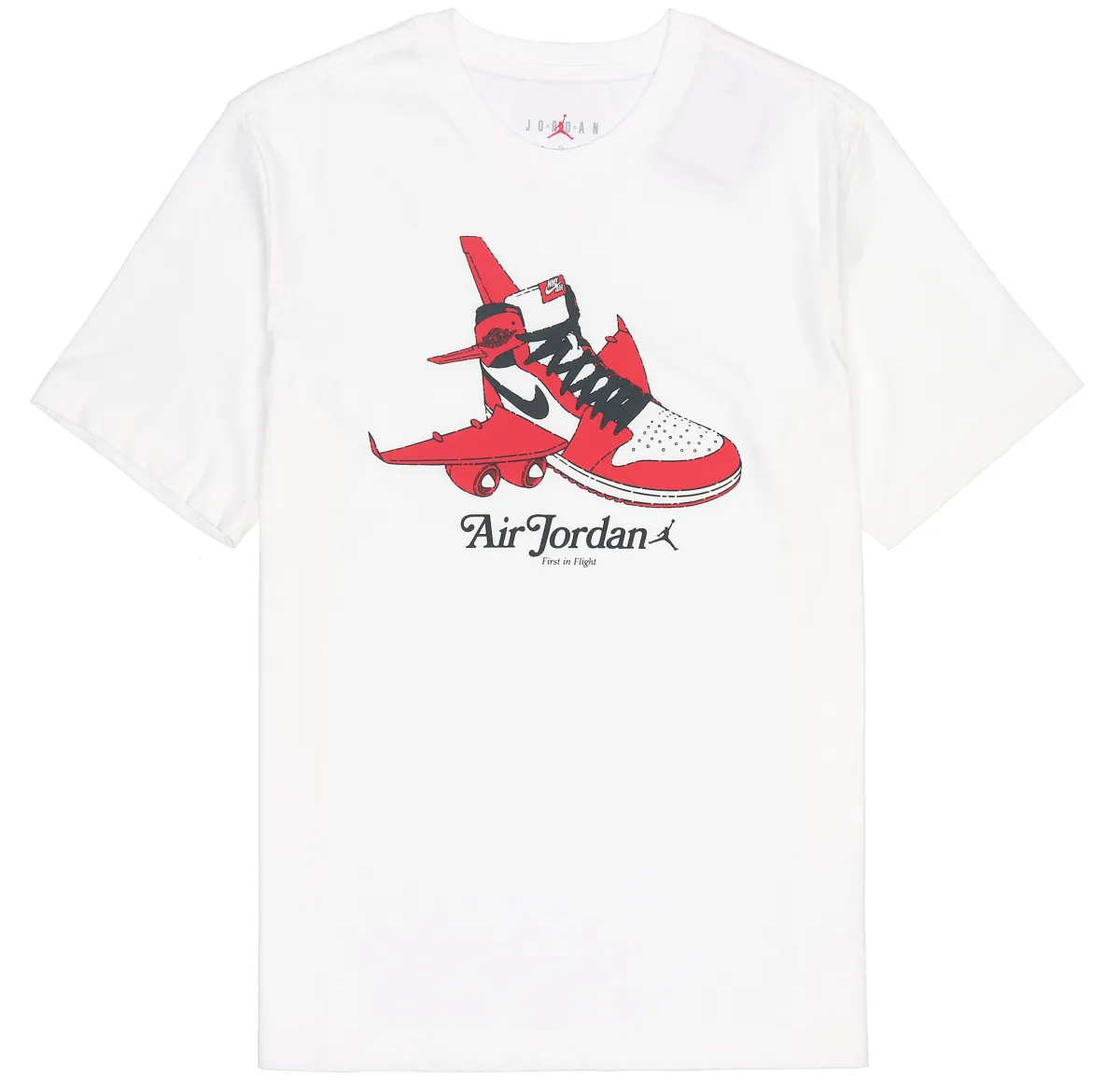 Jordan T-Shirts Unisex White Crew Neck Moderate Straight Fit