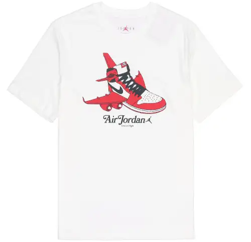Jordan T Shirts Unisex White Crew Neck Moderate Straight Fit