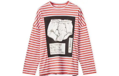 LOEWE T Shirts Men's Pink Crew Neck Moderate Straight Fit