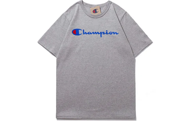 Champion T Shirt US Version Unisex Light Gray