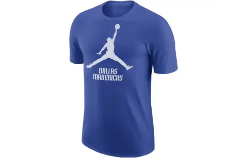 Jordan T Shirts Men's Blue Crew Neck Thin Straight Fit