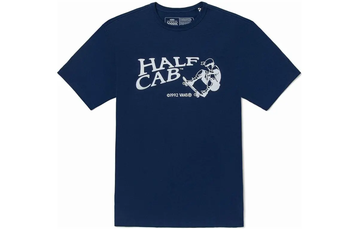 Vans T-Shirts Unisex Dark Blue Crew Neck Moderate Straight Fit