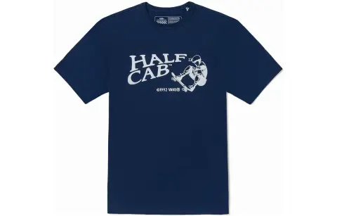 Vans T-Shirts Unisex Dark Blue Crew Neck Moderate Straight Fit