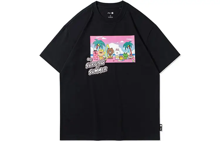 Li Ning Sports Fashion Collection T Shirt Unisex Black