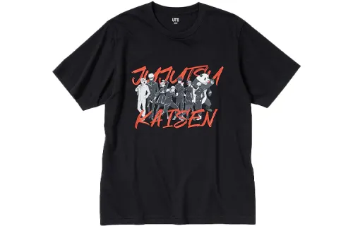 UNIQLO Drop Shoulder Sleeve T Shirt Unisex Black