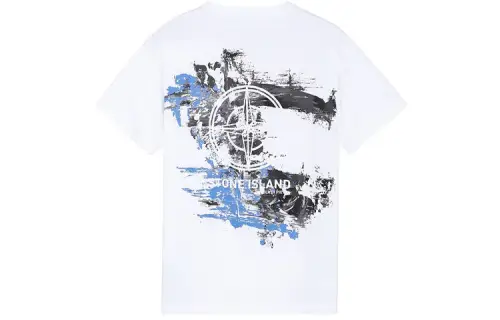 STONE ISLAND Logo Printed Crewneck T-Shirt