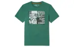 Timberland T Shirts Men's Green Crew Neck Moderate Straight Fit