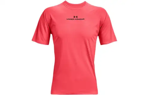Under Armour T Shirts Men's Red Crew Neck Moderate Straight Fit