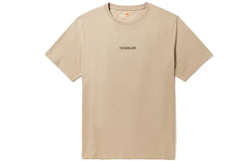 Timberland T Shirts Unisex Light Mud Crew Neck Moderate Straight Fit