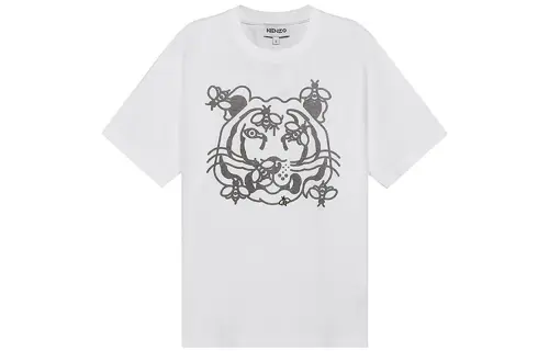 KENZO T Shirts Men's White Crew Neck Moderate Straight Fit