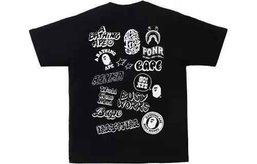 Bape Bicolor Bape Graffiti Tee