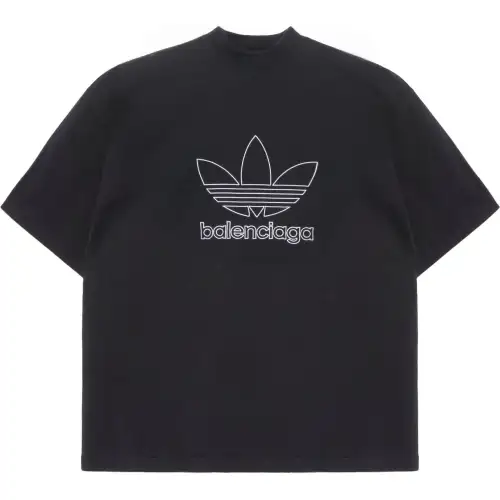 Balenciaga x Adidas Originals T Shirt Loose Fit Men's Black