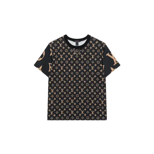 LOUIS VUITTON New Quarterly Products Of LV T Shirts Men's Brown Crew Neck Moderate Straight Fit