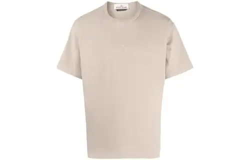 STONE ISLAND Logo Embroidered Crewneck T Shirt