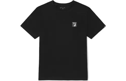 Vans T Shirts Unisex Black Crew Neck Moderate Straight Fit