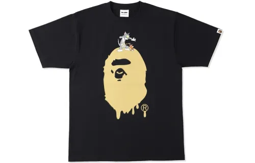 A BATHING APE Bape T Shirts Men's Crew Neck Moderate Straight Fit