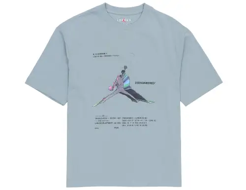 Jordan T Shirts Men's Gray Crew Neck Moderate Straight Fit