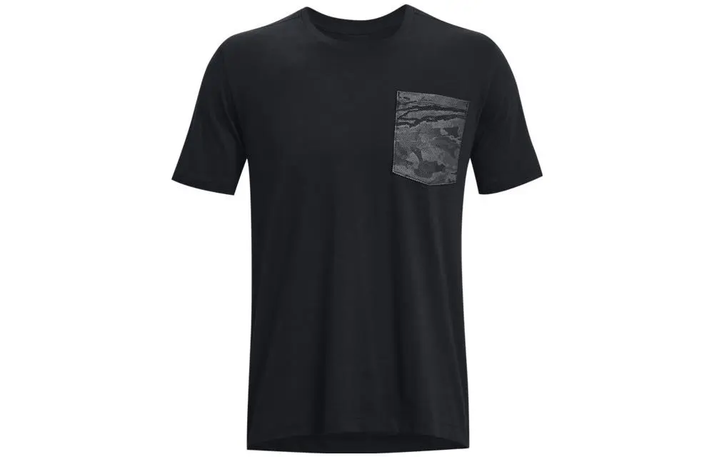 Under Armour T-Shirts Men's Black Crew Neck Moderate Straight Fit