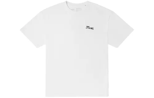 Vans OVERSIZE T Shirts Unisex White Crew Neck Moderate Straight Fit