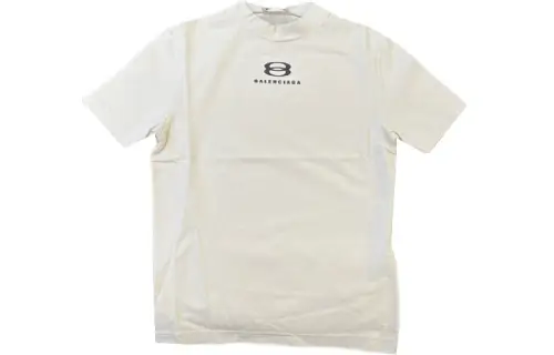 Balenciaga T Shirts Men's White Crew Neck Moderate