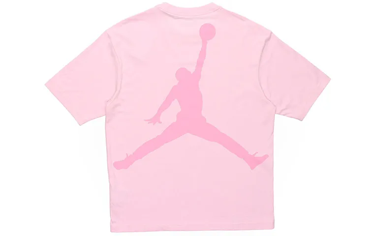 Jordan T-Shirts Men's Pink Crew Neck Moderate Straight Fit