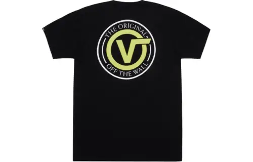 Vans T Shirts Unisex Black Crew Neck Moderate Straight Fit