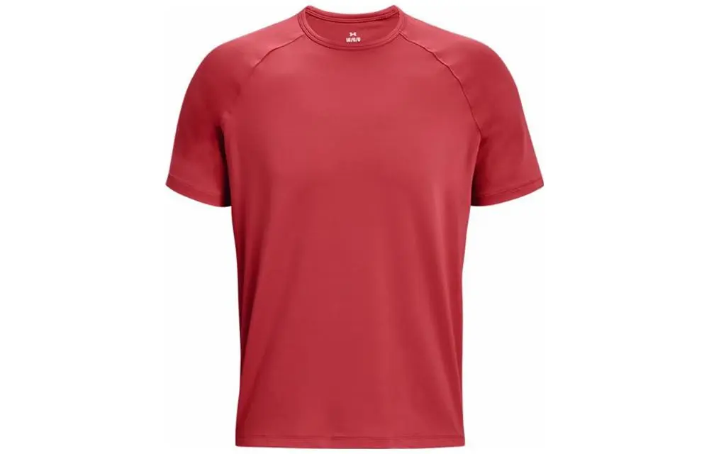 Under Armour T-Shirts Men's Red Crew Neck Moderate Straight Fit