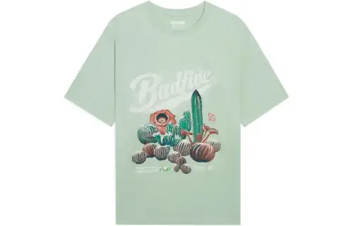 Li Ning Basketball Collection T Shirt Men's Frost Floral Green