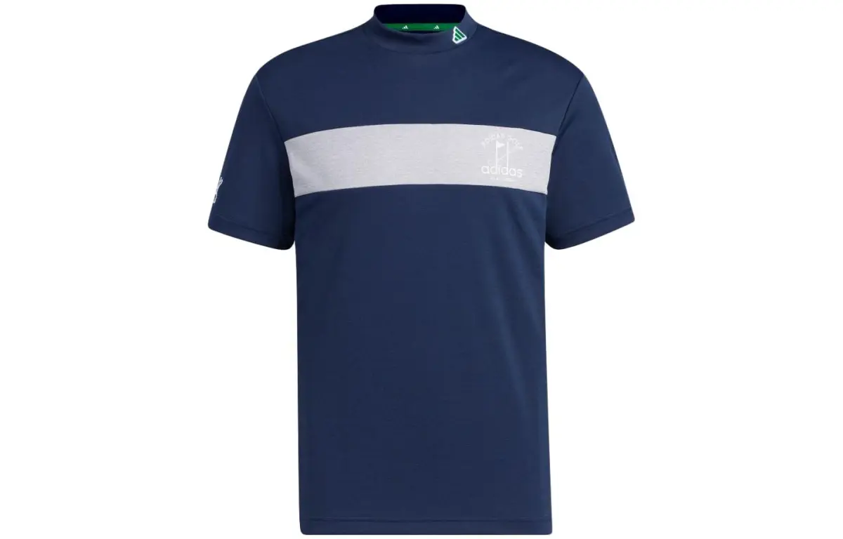 Adidas T-Shirts Men's Blue Crew Neck Moderate Straight Fit