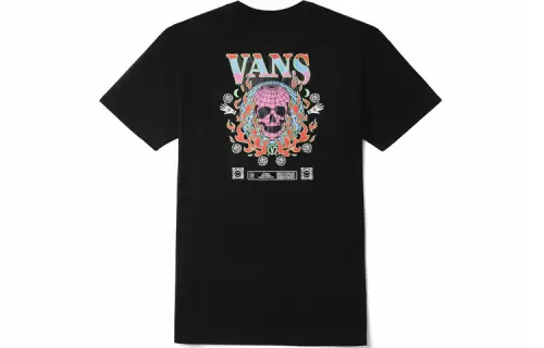 Vans T Shirts Unisex Black Crew Neck Moderate Straight Fit