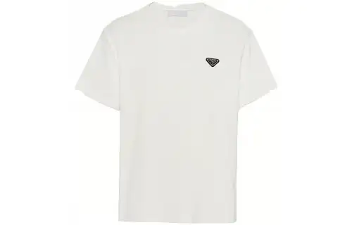 Prada triangle-logo terry T-shirt