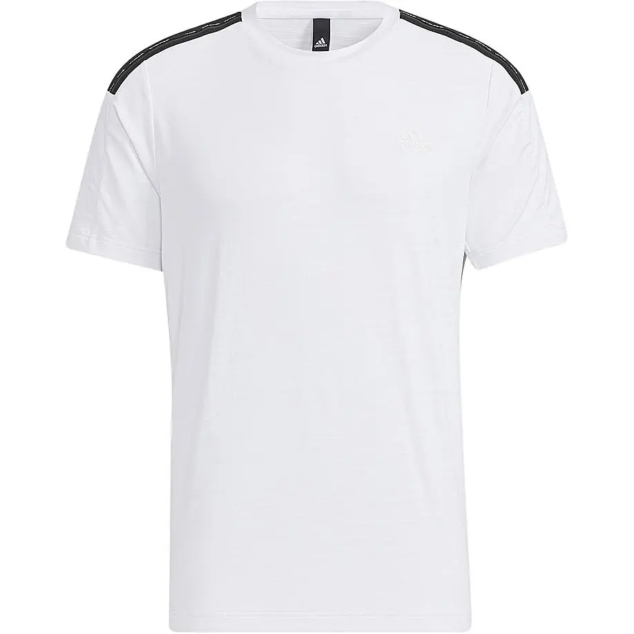 Adidas T-Shirts Men's White V-neck Moderate Straight Fit