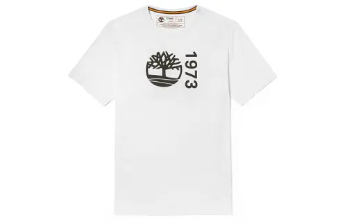Timberland T Shirts Men's White Crew Neck Moderate Straight Fit