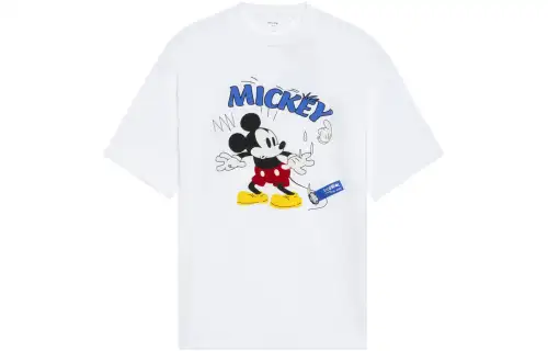 Li Ning X Disney T Shirts Unisex Crew Neck Moderate Straight Fit