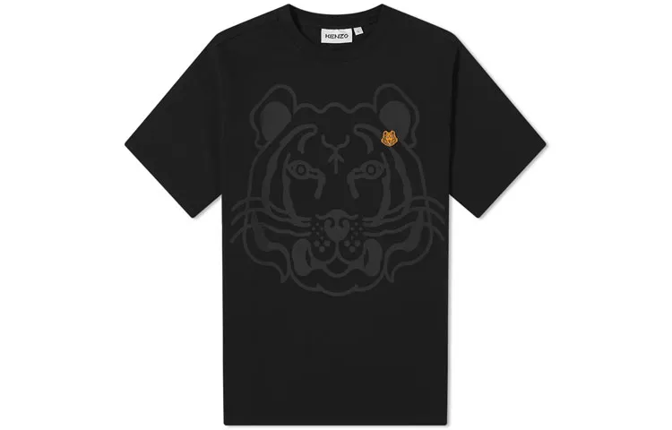 KENZO T Shirts Men's Black Crew Neck Moderate Straight Fit