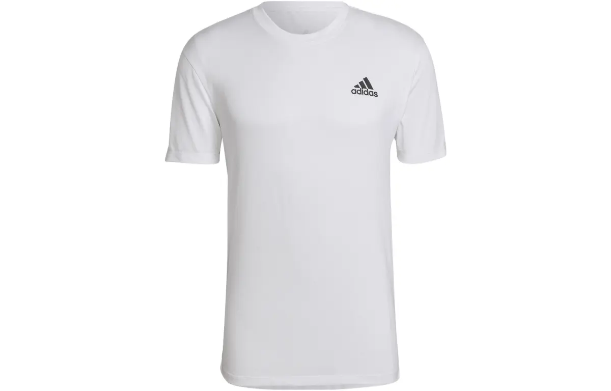 Adidas T-Shirts Men's White Crew Neck Moderate