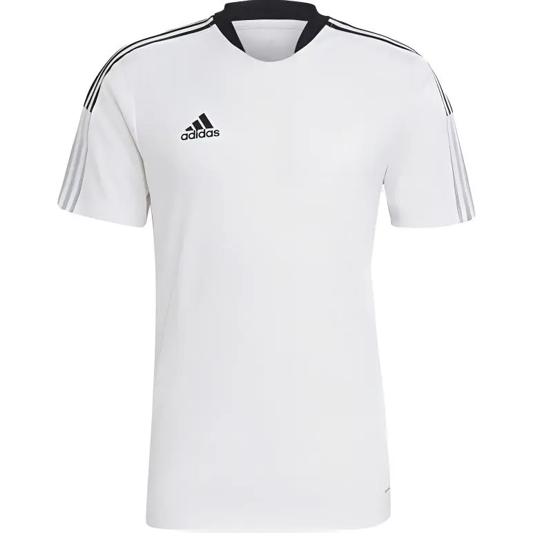 Adidas T-Shirts Men's White Crew Neck Moderate Straight Fit