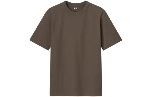 UNIQLO Solid Color T Shirt Unisex Chestnut