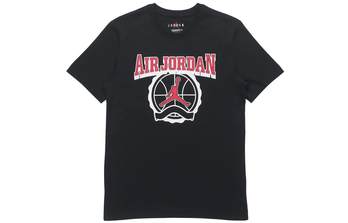 Jordan T-Shirts Men's Black Crew Neck Moderate