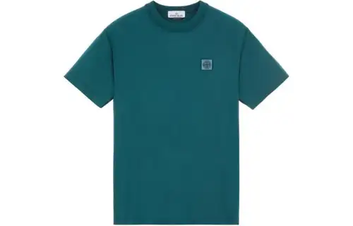 STONE ISLAND SS23 T Shirts Unisex Petroleum Crew Neck Moderate Straight Fit