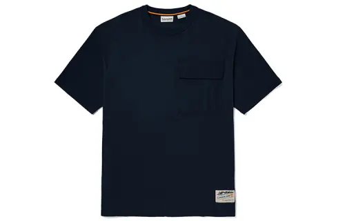 Timberland T Shirts Men's Dark Sapphire Crew Neck Moderate Other