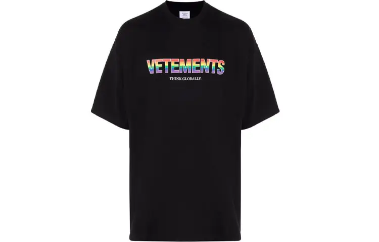 Vetements Rainbow Logo T Shirt