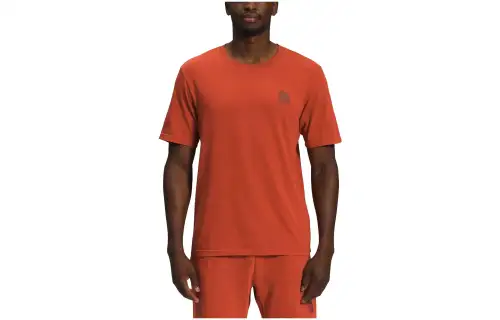 THE NORTH FACE T Shirts Men's Orange Crew Neck Moderate Straight Fit