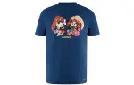 Li Ning T Shirts Men's Navy Blue Crew Neck Moderate Straight Fit