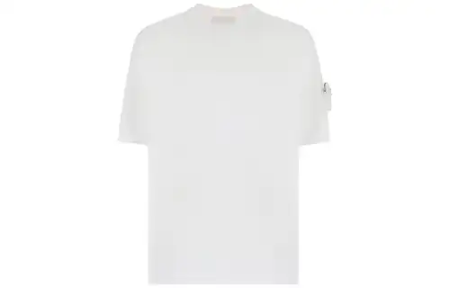 PRADA T Shirts Men's White Crew Neck Moderate Straight Fit