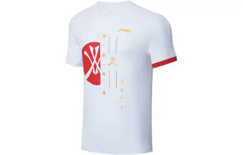 Li Ning Badminton Collection T Shirt Unisex White