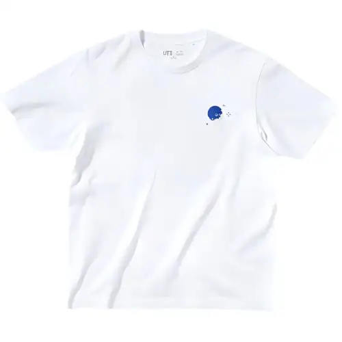 UNIQLO T Shirts Unisex White Crew Neck Moderate Straight Fit