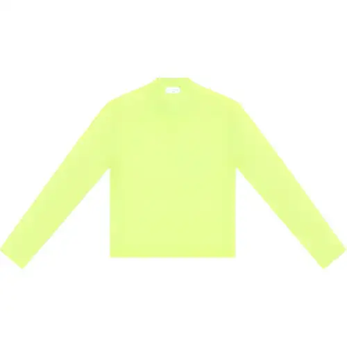 Balenciaga T Shirts Men's Yellow Crew Neck Moderate