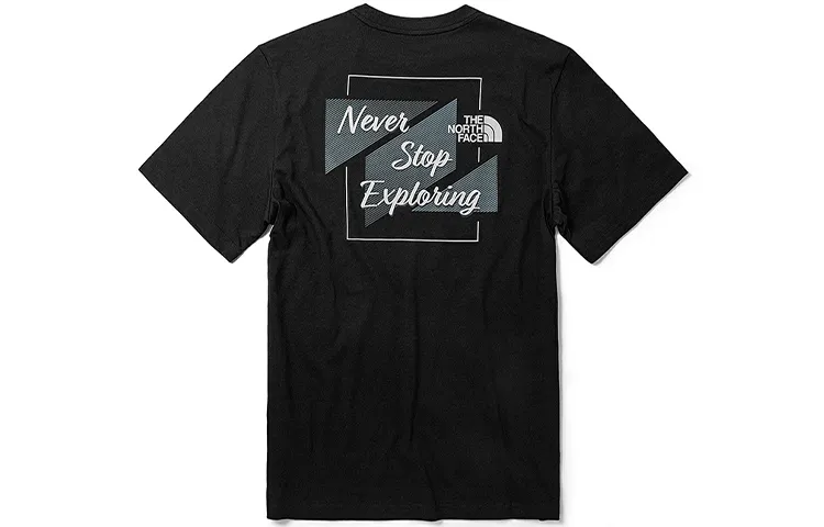 THE NORTH FACE T-Shirts Men's Black Crew Neck Moderate Straight Fit