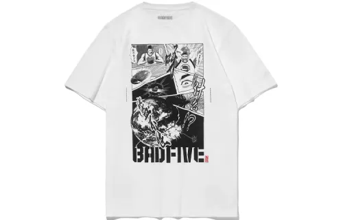 Li Ning Badfive Basketball Collection Patterned Print Crew Neck Short Sleeved T Shirt Men's White